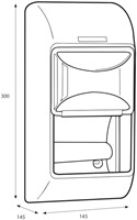 Toiletpapierdispenser Katrin duo zwart 104452-3