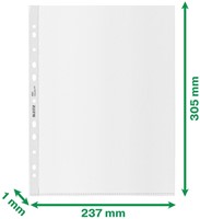 Showtas Leitz Recycle maxi 11-gaats PP A4 100micron transparant 25 stuks-1