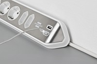 Stekkerdoos Brennenstuhl bureau Estilo 6vdig incl 2 USB 2m wit/zilver-5