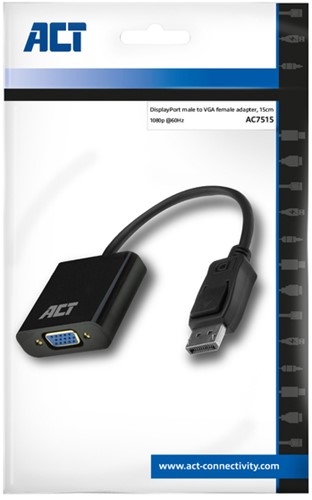 Adapter ACT DisplayPort naar VGA 0.15 meter-2
