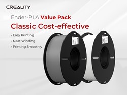 3D Filament Creality PLA 1.75mm wit + grijs 1kg