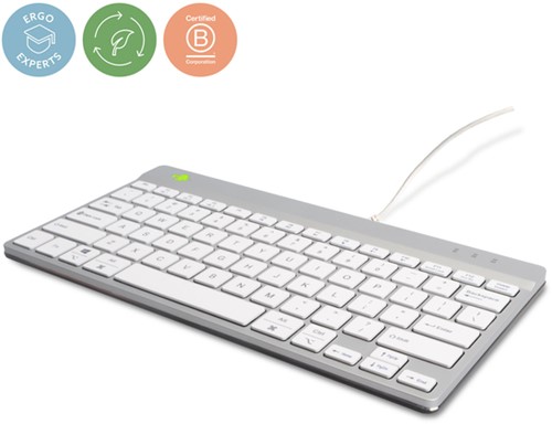 Toetsenbord R-Go Ergonomisch Compact Break bedraad QWERTY wit