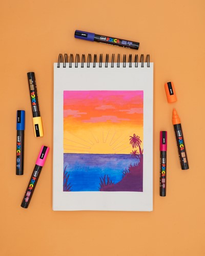 Paintmarker Uni POSCA PC17K extra breed rechthoek lichtblauw-3