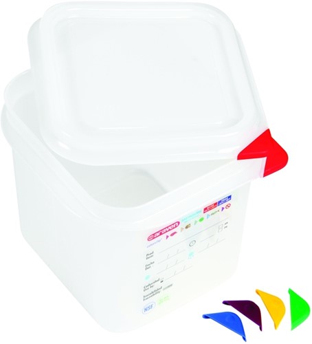 Voedseldoos Araven GN 1/6 met deksel 2600 ml 4 stuks-2