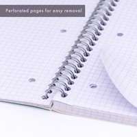 Collegeblok Pukka Pad Jotta A4 ruit 5x5mm 4-gaats 200 pagina's 80gr groen-3