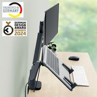 Monitor- en laptoparm Leitz Ergo ruimtebesparend dubbel donkergrijs-9