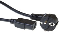Kabel ACT Netsnoer CEE 7/7 male - C13 zwart 1.5 meter