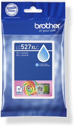 Inktcartridge Brother LC-527XLC blauw