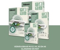 Lamineerhoes Fellowes A4 light 50% gerecycled mat 100stuks-1