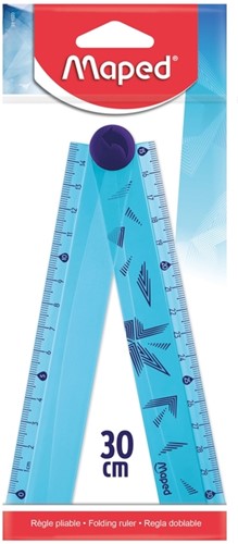 Liniaal Maped Arctic Vibes 30cm opvouwbaar blauw