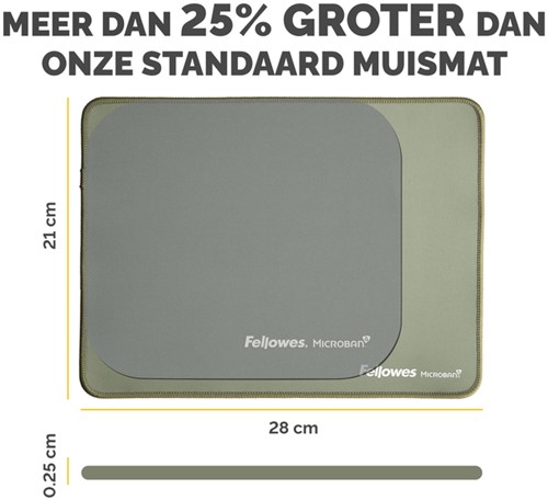 Muismat Fellowes Breyta XL saliegroen-3