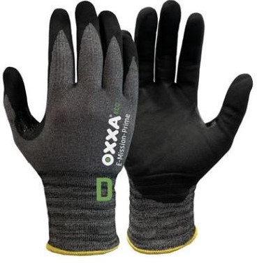OXXA E-Mission-Prime Cut D 52-720 Handschoen Zwart/peper & Zout 9/L