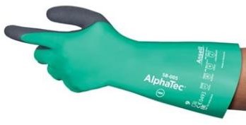 Ansell AlphaTec 58-005 Handschoen Groen 10 - 350 mm