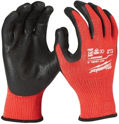 Milwaukee 1421 Handschoen gedipt Cut3, 9 Gedipte werkhandschoenen snijklasse 3/C