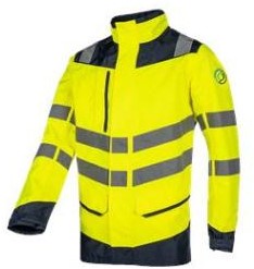 Sioen 682A Birkum Regenjas Fluo Geel/marineblauw M