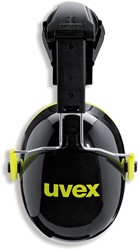 Uvex K2 2600-202 Gehoorkap Met Helmbevestiging Zwart