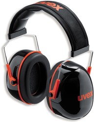 Uvex K3 2600-003 Gehoorkap Met Hoofdband Rood