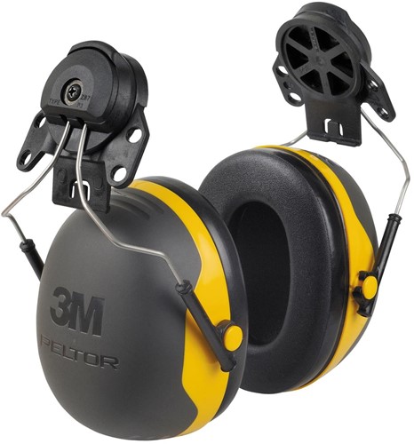 3M Peltor X2P3 Gehoorkap Met Helmbevestiging Zwart/geel