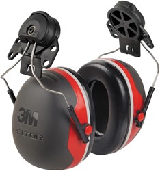 3M Peltor X3P3 Gehoorkap Met Helmbevestiging Zwart/rood