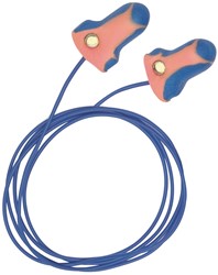 Howard Leight Laser Trak Detectable Oordop Met Koordje Blauw-oranje