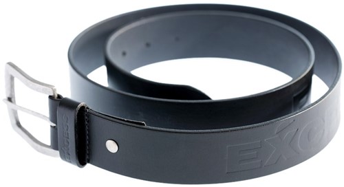 Riem van leer zwart, lengte 120 cm Riem van leer