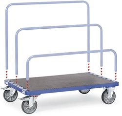 Platenwagen 4465 - zonder insteekbeugels Laadvlak 1.600 x 800 mm - 500 kg