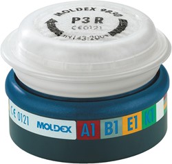 Moldex 943012 Combinatiefilter A1B1E1K1-P3 R (kleine Verpakking) Donkergrijs/blauw