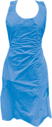 Schort PE Blauw 20mu 125x80cm zak 100 st 60-115 Disposable Schort PE 20mu, blauw