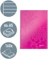 Notitieboek Leitz WOW A5 160blz 90gr lijn roze-2