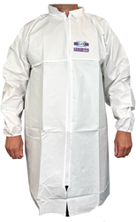 Chemdefend 250 Labojas met rits wit, M Chemdefend 250 Labojas met rits, wit