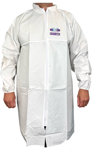 Chemdefend 250 Labojas met rits wit, M Chemdefend 250 Labojas met rits, wit