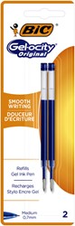 Gelschrijvervulling Bic voor diverse gelpennen M blauw blister à 2st
