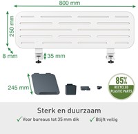 Bureau ophangbord Leitz Ergo met laptophouder-4