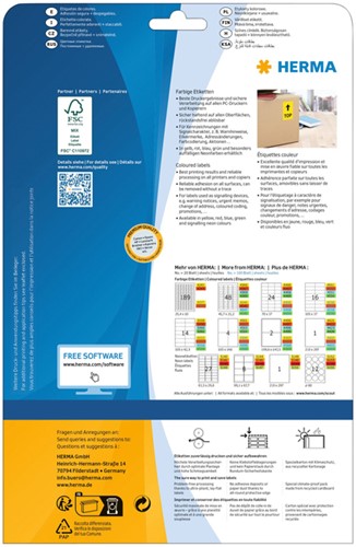 Etiket HERMA 4422 210x297mm A4 verwijderbaar rood 20 stuks-2
