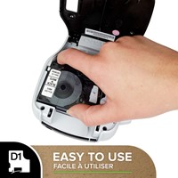 Labeltape Dymo LabelManager D1 polyester 19mm wit op zwart-3
