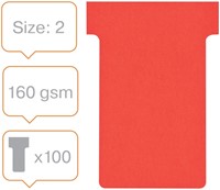 T-kaart Nobo nr.2 48mm rood 100 stuks-3