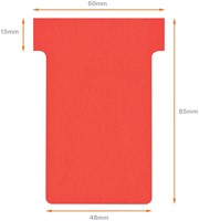 T-kaart Nobo nr.2 48mm rood 100 stuks-4