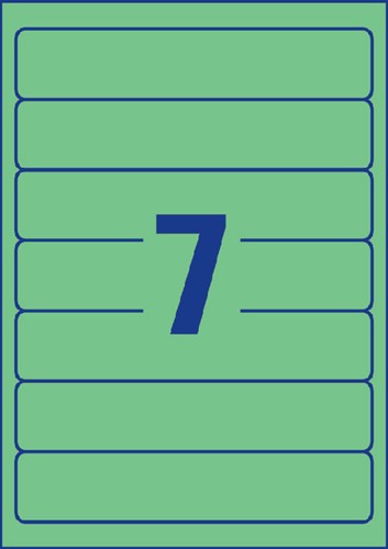 Rugetiket Avery smal 38x192mm zelfklevend groen-2