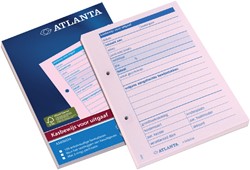 Kasbewijs Djois Atlanta uitgaaf A6 100 vel roze