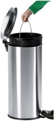 Pedaalemmer V-part 30 liter mat rvs