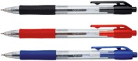 Balpen Quantore Grip drukknop blauw medium-3