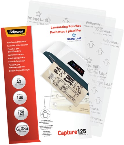Lamineerhoes Fellowes A3 2x125micron glans 100 stuks-2