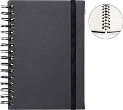 Notitieboek Quantore A5 spiraal lijn 192 pagina's 80gr zwart