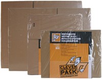 Verzenddoos CleverPack enkelgolf 200x200x110mm bruin pak à 10 stuks-3