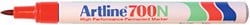 Viltstift Artline 700 rond 0.7mm rood